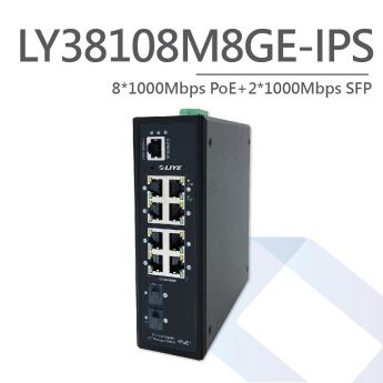 8+2埠 Giga POE網管工業交換機 LY3810M8GE-IPS