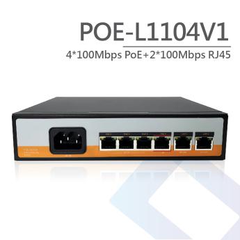 4埠100Mbps PoE+2埠100Mbps RJ45 網路PoE交換器